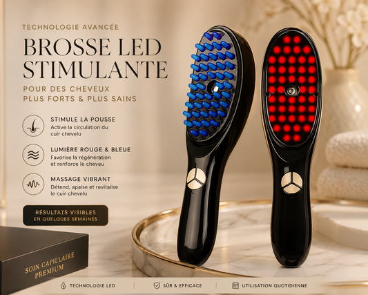 Lumina Hair - Brosse LED stimulantes pour cheveux plus denses